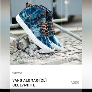Vans alomar blue /white NWT size 12 men